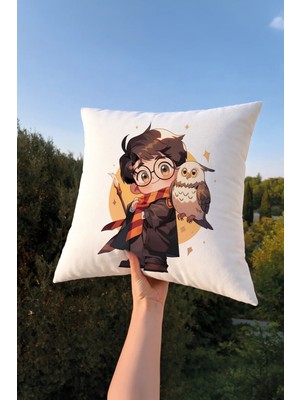 Charmbi Harry Potter Oyun Anime Temalı Kırlent Kılıfı – 43X43 Dekoratif Yastık Kılıfı Çift Taraf Baskı