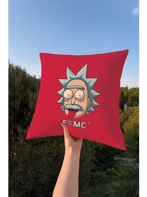 Charmbi Rick & Morty Anime Kırlent Kılıfı 43X43 – Oyun ve Film Temalı Dekoratif Yastık Kılıfı