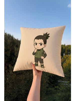 Charmbi Shikamaru Naruto Modern Kırlent Kılıfı 43X43 – Dekoratif Yastık Kılıfı Çift Taraf Baskı
