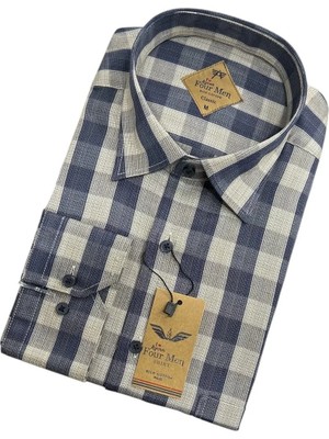 Eren Style Linen Keten Klasik %100 Cotton Uzun Kollu Terletmeyen Gömlek