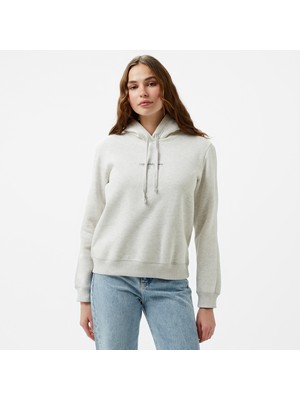 Calvin Klein Jeans Monologo Regular Kadın Gri Hoodie