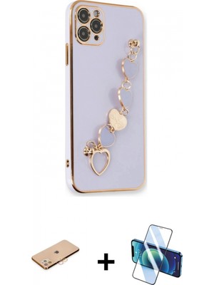 Pileli Store Pilelistore™ iPhone 11 Pro Kılıf Nova Işık Prime - Siyah 3D Antistatik Cam Ekran Koruyucu + Renkli Kamera Lens Koruma Cam - Tu