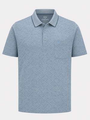 Simenti Polo Yaka Klasik Fit Kısa Kol Erkek Desenli Tişört 7650