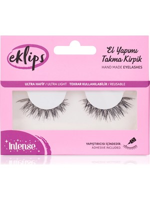 3 Adet Eklips Takma Kirpik Intense (El Yapımı)