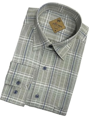 Eren Style Linen Keten Klasik %100 Cotton Uzun Kollu Terletmeyen Gömlek