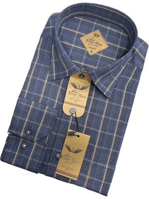 Eren Style Linen Keten Klasik %100 Cotton Uzun Kollu Terletmeyen Gömlek