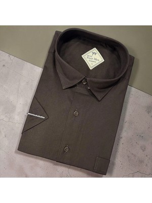 Eren Style Linen Keten Klasik %100 Cotton Kısa Kollu Terletmeyen Gömlek