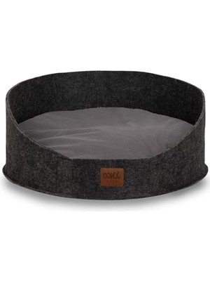 Aesco Jungolica Robin Keçe Kedi ve Köpek Yatağı 50X50 Cm, Yüksek Kenarlı Derin Yuva, Çıkarılabilir Çift Taraflı Peluş Minder, Doğal Keçe, Konforlu Kedi Evi          [enerji Sınıfı A]