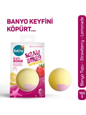 5 Adet Balmy Banyo Topu Çilek Limonata 160 gr