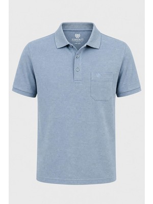 Simenti Polo Yaka Klasik Fit Kısa Kol Erkek Jakar Tişört 7651