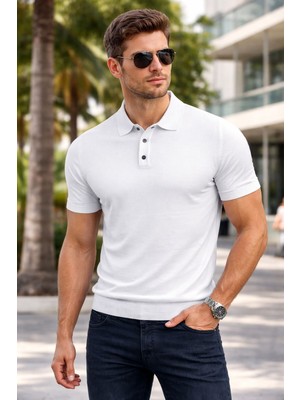 Erkek Trend Klasik Polo Yaka Triko Tişört