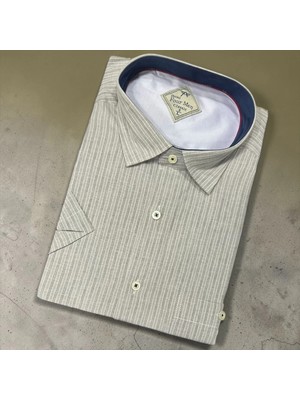 Eren Style Linen Keten Klasik %100 Cotton Kısa Kollu Terletmeyen Gömlek