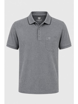 Simenti Polo Yaka Klasik Fit Kısa Kol Erkek Jakar Tişört 7651
