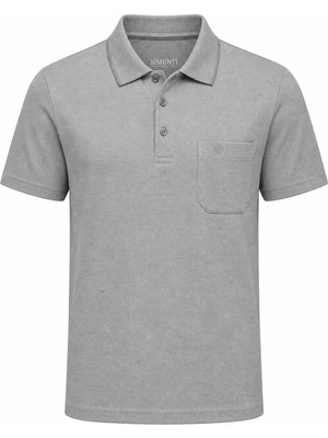 Simenti Polo Yaka Klasik Fit Kısa Kol Erkek Jakar Tişört 7651