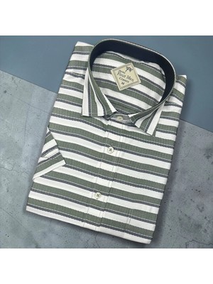 Eren Style Linen Keten Klasik %100 Cotton Kısa Kollu Terletmeyen Gömlek