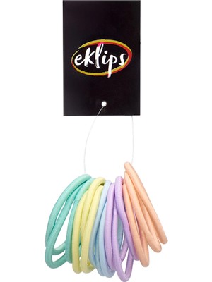 2 Adet Eklips Pastel Renkli Lastik Toka 15'li