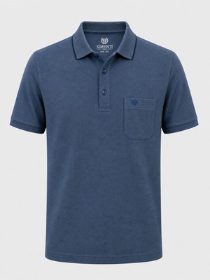 Simenti Polo Yaka Klasik Fit Kısa Kol Erkek Jakar Tişört 7651
