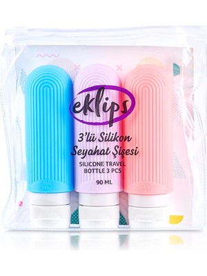 Eklips Silikon Seyahat Şişe 3'lü 90 ml