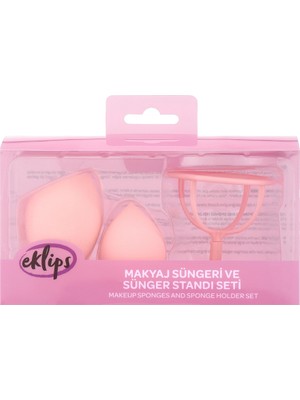 2 Adet Eklips Makyaj Süngeri ve Sünger Standı Seti