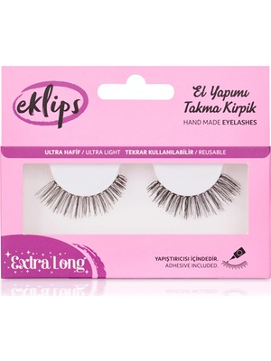 2 Adet Eklips Takma Kirpik Extra Long (El Yapımı)