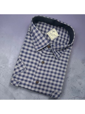 Eren Style Linen Keten Klasik %100 Cotton Kısa Kollu Terletmeyen Gömlek