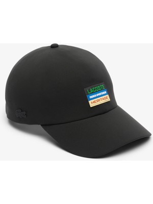 Lacoste Unisex Baskılı Siyah Şapka