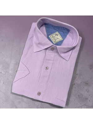 Eren Style Linen Keten Klasik %100 Cotton Kısa Kollu Terletmeyen Gömlek