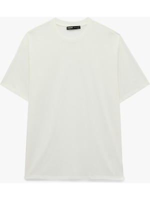 Koton Pamuklu Bisiklet Yaka Kısa Kollu Basic Oversize Tişört