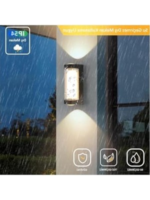 Aesco Sekatech Dekoratif Su Geçirmez Üç Yönlü LED Aplik Cata Lara 9W 3200K Gün Işığı LED Aydınlatma