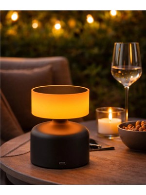 Essey Lighting Mini Silindir Dış Işık Dokunmatik Dimmerli Üç Renk Masa Lambası