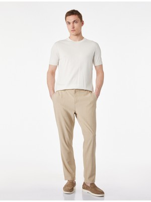 Koton Viskon Karışımlı Cepli Slim Fit Kumaş Pantolon