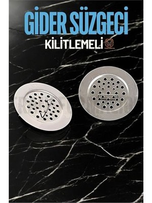 Die Grup Turk Kilitlenebilir Metal Lavabo Evye Süzgeci 2 Adet