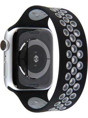 Newface Cosmotex New  Watch 42MM Ayarlı Delikli Silikon Kordon - Siyah-Gri