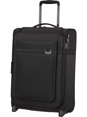 Samsonite Airea - Dik S Üst Cep Genişletilebilir El Bagajı, 2 Tekerlek, 55 Cm, 41/46 L, Siyah