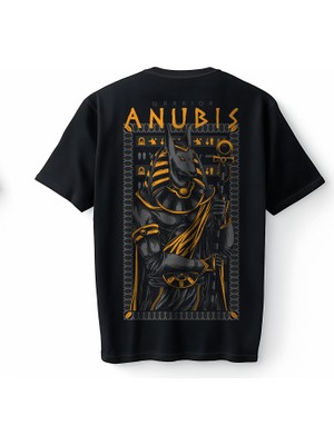 Bumeta Mısır Tanrısı Anubis Warrior Oversize Unisex Tişört T-Shirt