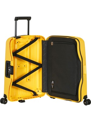 Samsonite S'cure - Spinner S, El Bagajı, S (55 Cm), 34 L, Sarı (Narenciye)