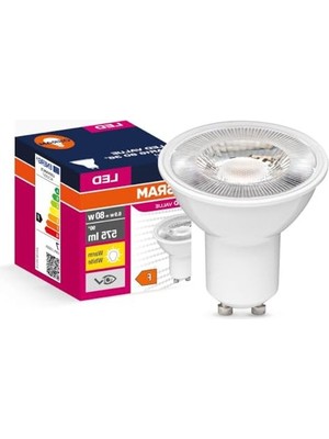 Aesco LED Value PAR16 GU10 6.9W (80W Eşdeğeri) 3000K Sıcak Beyaz, 575 Lm, 36° Spot, Crı≥80, Cam Gövde – 10’lu Paket