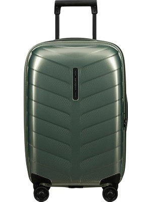 Samsonite Attrix - Spinner S, Genişletilebilir El Bagajı, 55 Cm, 38/44 L, Yeşil (Fesleğen Yeşili)