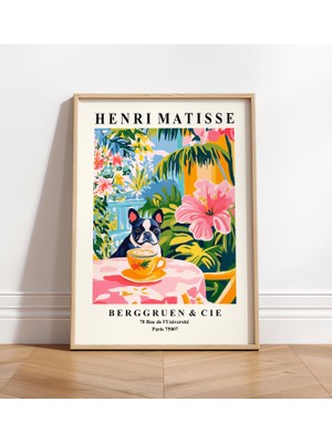 Ninastore Boston Terrier Kahve Baskısı: Komik Köpek Sanatı - Matisse Posteri