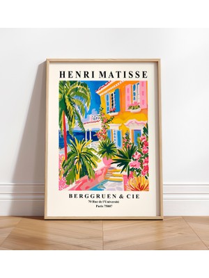Ninastore Henri Matisse Villası Baskısı - Tropikal Yaz Esintileri - Maksimalist Duvar Sanatı