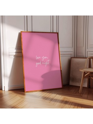 Ninastore Seni Seviyorum Iyi Geceler Baskısı - Yatak Odası Duvar Sanatı - Minimalist Alıntı Posteri - Baskı