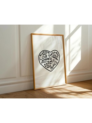 Ninastore Kutsal Ruhun Meyveleri Baskısı: Minimalist Hristiyan Kutsal Yazı Sanatı (Baskı)