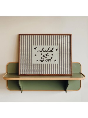 Ninastore Tanrı Çocuğu Baskısı - Hristiyan Çocuk Odası Dekorasyonu - Nötr Çizgili Poster - Retro Incil Temalı
