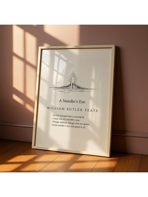 Ninastore William Butler Yeats'in "bir Iğne Deliği" Şiiri Duvar Sanatı Baskısı | Minimalist Şiir Baskısı -