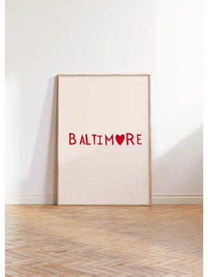 Ninastore Baltimore Kalp Sanat Baskısı (Baskı)