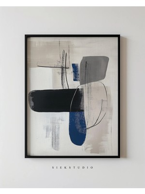 Ninastore Minimalist, Nötr Şekiller, Çizgiler Sanatı, Yazdırılabilir Soyut Geometrik Sanat - Modern Dokulu
