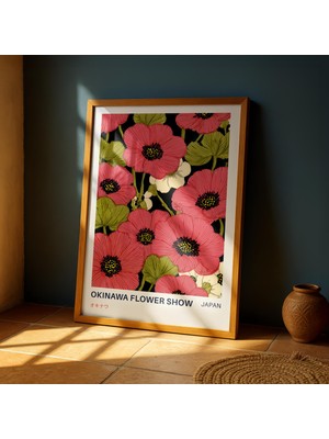 Ninastore Okinawa Çiçek Sergisi Vintage Sanat Baskısı – Japon Botanik Posteri – Oturma Odası Veya Yatak Odası