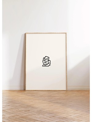 Ninastore Minimalist Michigan Sanat Baskısı: Elle Çizilmiş Eyalet Posteri (Baskı)
