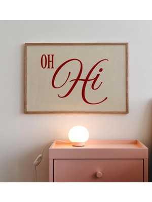 Ninastore Merhaba Baskı - Giriş Duvar Sanatı - Retro Tipografi Posteri (Baskı - Yatay)