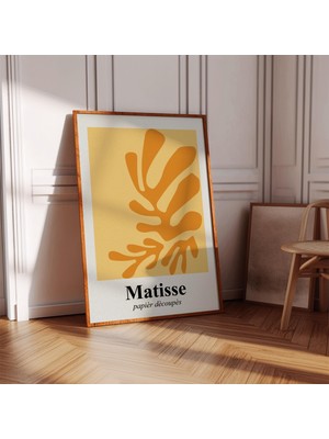 Ninastore Matisse Tarzı Duvar Sanatı: Turuncu Çiçek Baskısı (Anında Baskı)